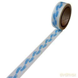 Taśma dekoracyjna papierowa washi 15 mm x10m - Niebieskie stopy