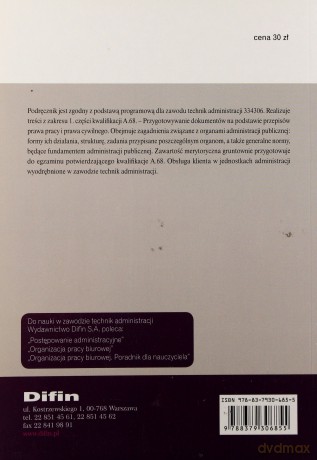 Technik administracji Postępowanie prawa administracyjnego Kwalifikacja A.68.1 podręcznik - Małgorzata Romaniuk [KSIĄŻKA]