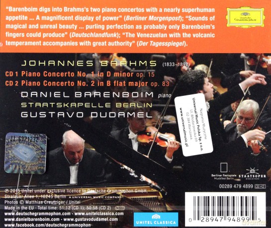 Daniel Barenboim: Brahms The Piano Concerto [2CD]