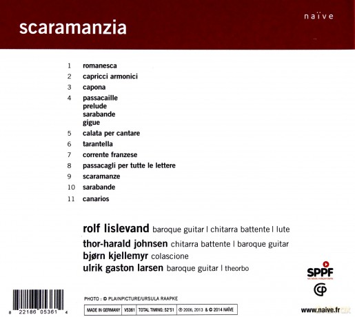 Rolf Lislevand: Scaramanzia [CD]