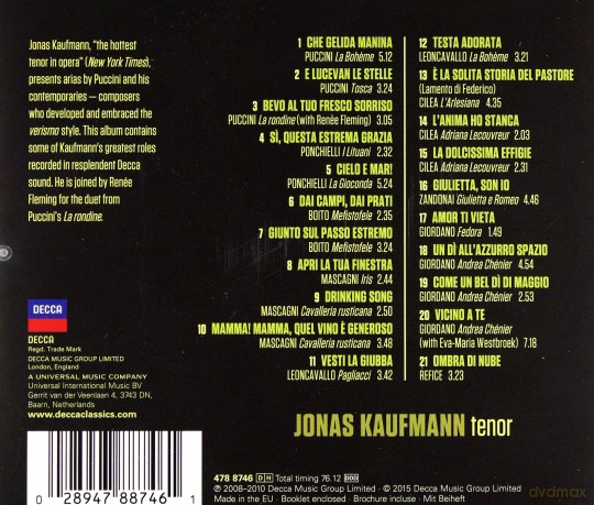 Jonas Kaufmann: The Age Of Puccini [CD]