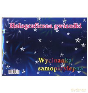 Wycinanka samoprzylepna A4 holograficzna Gwiazdki
