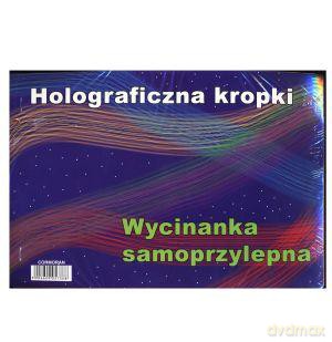 Wycinanka samoprzylepna A4 holograficzna kropki