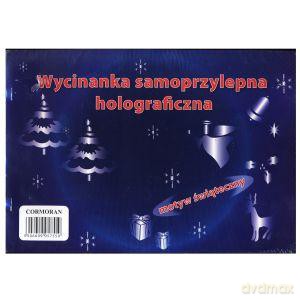 Wycinanka samoprzylepna A4 holograficzna. Motyw świąteczny