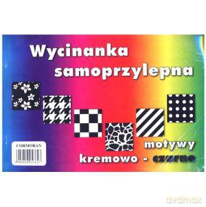 Wycinanka samoprzylepna A4 Kremowo-czarne motywy