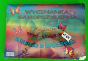 Wycinanka samoprzylepna Witraże z brokatem A4