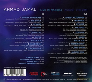 Ahmad Jamal: Ahmad Jamal Live in Marciac - August 5th 2014 [DVD]+[CD]