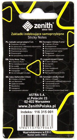 Zakładki indeksujące samoprzylepne Tag Me 5 kolorów