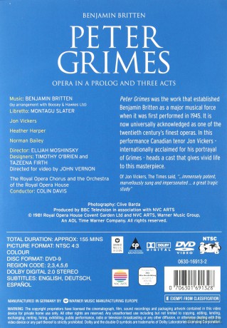 The Royal Opera Covent Garden: Peter Grimes [DVD]