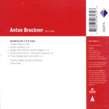 Rsof/Inbal: Bruckner: Symphony No.7 [CD]