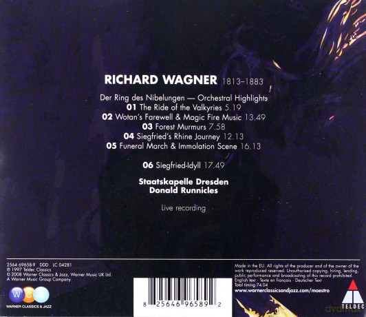 Runnicles,Donald/Sd: Wagner: Highlights From The Ring [CD]