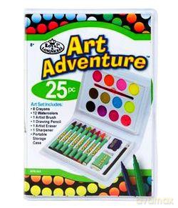 Zestaw plastyczny Art Adventure z kredkami świecowymi 25 elementów