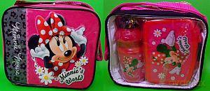 Zestaw śniadaniowy + bidon Minnie w torbie