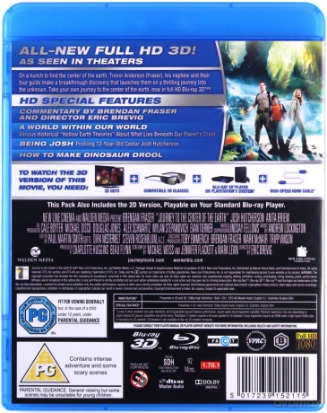 Journey To The Center Of The Earth (Podróż do wnętrza Ziemi) [Blu-ray 3D]+[Blu-Ray]