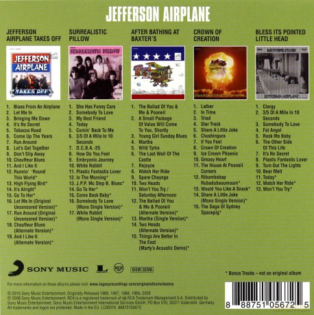 Jefferson Airplane: Original Album Classics [5CD]