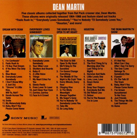 Dean Martin: Original Album Classics [5CD]