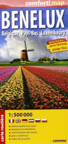 Benelux 1:500 000 wersja francuska laminat