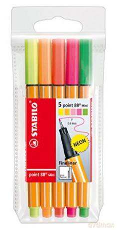 Cienkopis Point Mini neon 5 kolorów etui