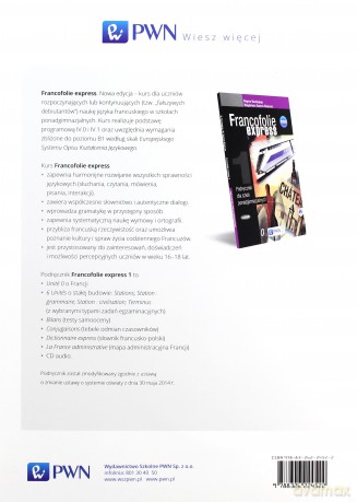 Francofolie express 1 Nowa edycja. Podręcznik [KSIĄŻKA]+[CD]