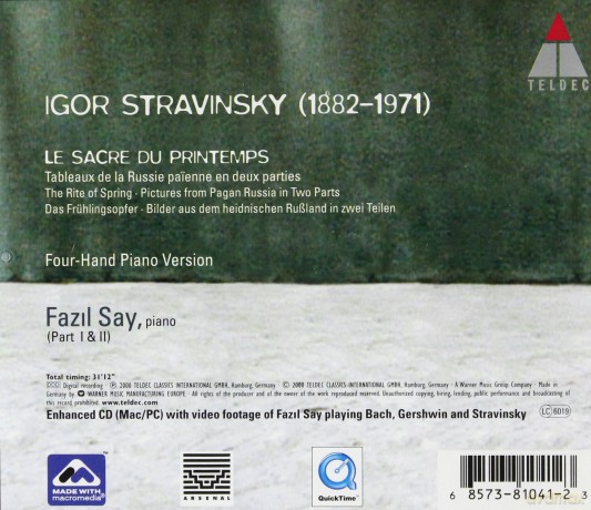 Fazil Say: Strawinsky: Le Sacre Du Printem [CD]