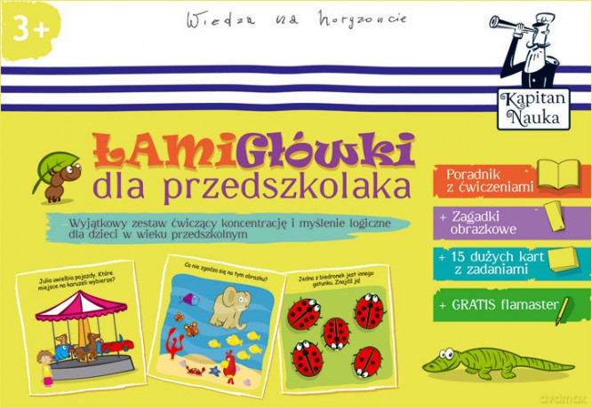 Kapitan Nauka Łamigłówki dla przedszkolaka 3 + [KSIĄŻKA]