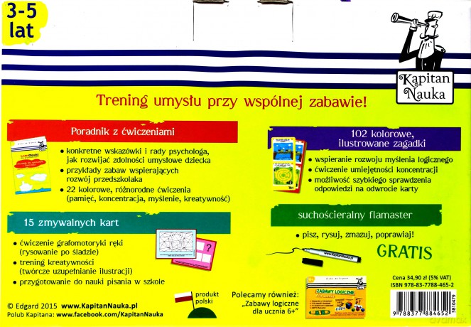 Kapitan Nauka Łamigłówki dla przedszkolaka 3 + [KSIĄŻKA]