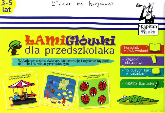 Kapitan Nauka Łamigłówki dla przedszkolaka 3 + [KSIĄŻKA]
