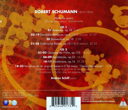Andras Schiff: Schubert: Kreisleriana/Gesänge Der [2CD]