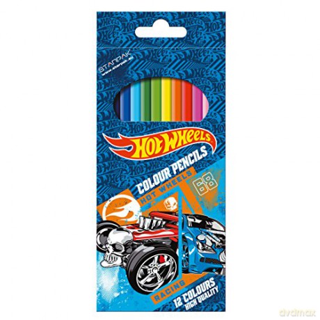 Kredki ołówkowe 12 kolorów Hot Wheels