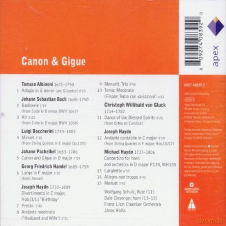Schulz/Clevenger/Rolla/Franz L: Albi: Canon&Gigue [CD]