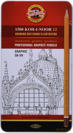 Ołówek grafitowy 1502/III 5B - 5H (12 sztuk)