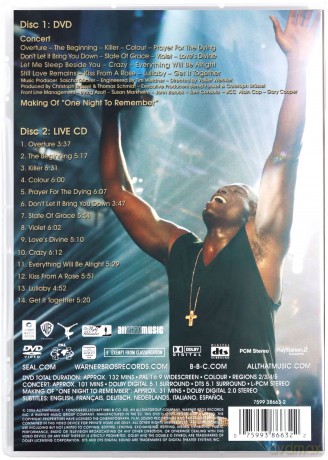 Seal: One Night To Remember [CD]+[DVD]