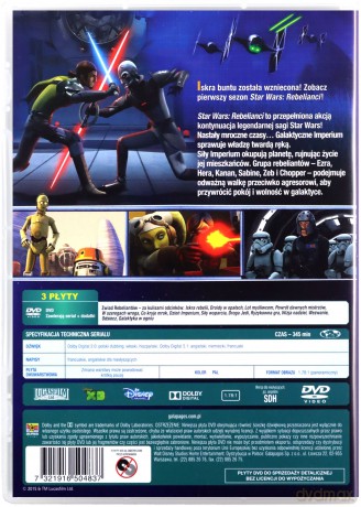 Gwiezdne Wojny: Rebelianci Sezon 1 (Star Wars) [BOX] [3DVD]