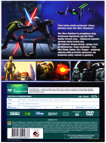Gwiezdne Wojny: Rebelianci Sezon 1 (Star Wars) [BOX] [3DVD]