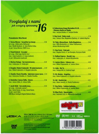 Pooglądaj z nami jak wszyscy śpiewamy 16 [DVD]