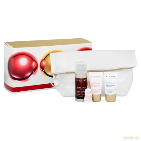 Clarins Set Double Serum Natale (Double Serum 30ml+Serum Super Lift Multi-Regenerante 3ml+Mulit-Regenerante Jour 15ml+Mulit-Regenerante Nuit15ml + Vanity)