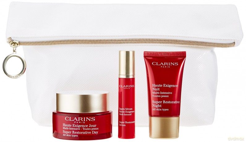 Clarins Set Mutli-Intenive Natale (Multi-Intensive Creme Jour 50ml+Serum Super Lift Multi-Intensive 10ml+Mulit-Intensive Nuit15ml + Vanity)