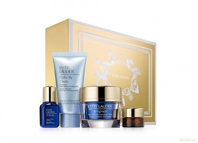 Estee Lauder Set (Enlighten Face Cream 50ml+Enlighten Serum 15ml+Advanced Night Repair Eye 5ml+Perfeclty Clean Cleanser 50ml)