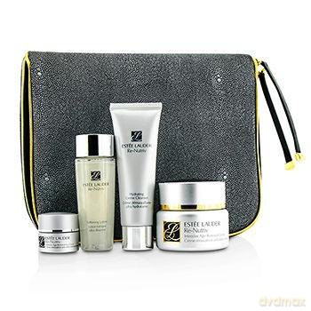 Estee Lauder Set (Re-Nutriv Intensive Age Renewal Cream 50ml+Re-Nutriv Intensive Age Renewal Eye Cream 7ml+Re-Nutrive Sofetning Lotion 50ml+Re-Nutriv Hydrating Cream Cleanser 50ml+Travel Bag)