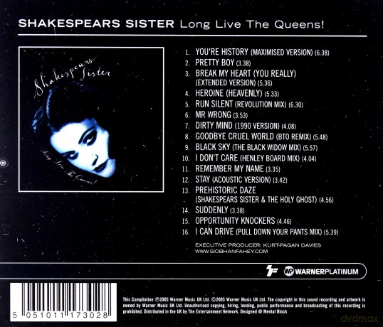 Shakespear's Sister: Long Live The Queens! Platinum [CD]