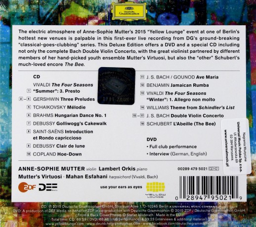 Anne Sophie Mutter: The Club Album - Live From Yellow Lounge [CD]+[DVD]