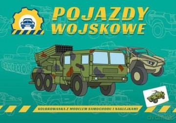 Pojazdy do zadań specjalnych: Samochody wojskowe, kolorowanka [KSIĄŻKA]