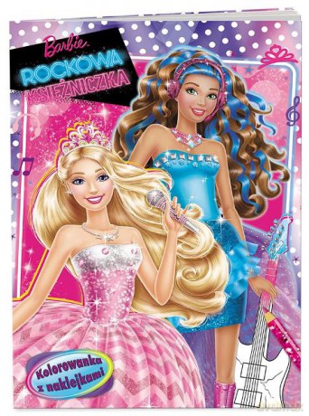 Barbie Rockowa Księżniczka. Kolorowanka i naklejki [KSIĄŻKA]