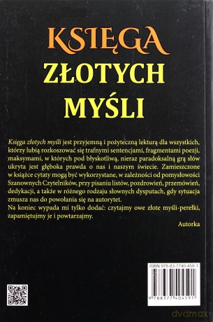 Księga złotych myśli - Wojdakowska Magdalena [KSIĄŻKA]