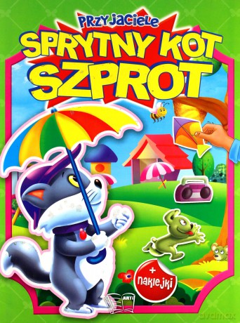 Sprytny kot Szprot. Przyjaciele. Naklejki z brokatem [KSIĄŻKA]
