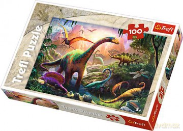 TREFL 100 el. świat dinozaurów [PUZZLE]