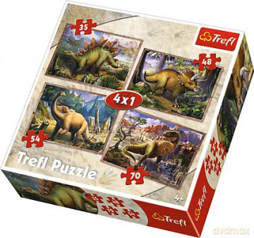 TREFL 4 w 1 dinozaury [PUZZLE]