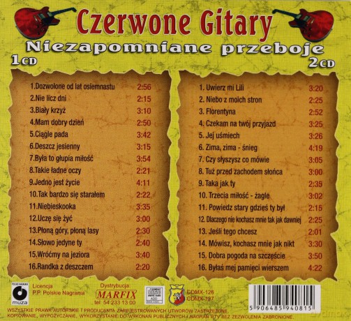 Czerwone Gitary: Niezapomniane Przeboje 1+2 (żółta) [2CD]