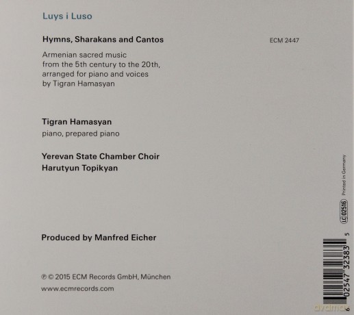 Tigran Hamasyan: Luys I Luso [CD]