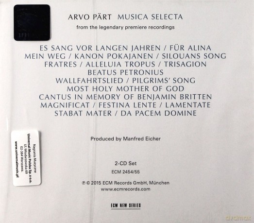 Arvo Part: Musica Selecta [2CD]